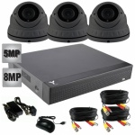Varifocal Dome CCTV Kit with 3 Cameras & Dvr